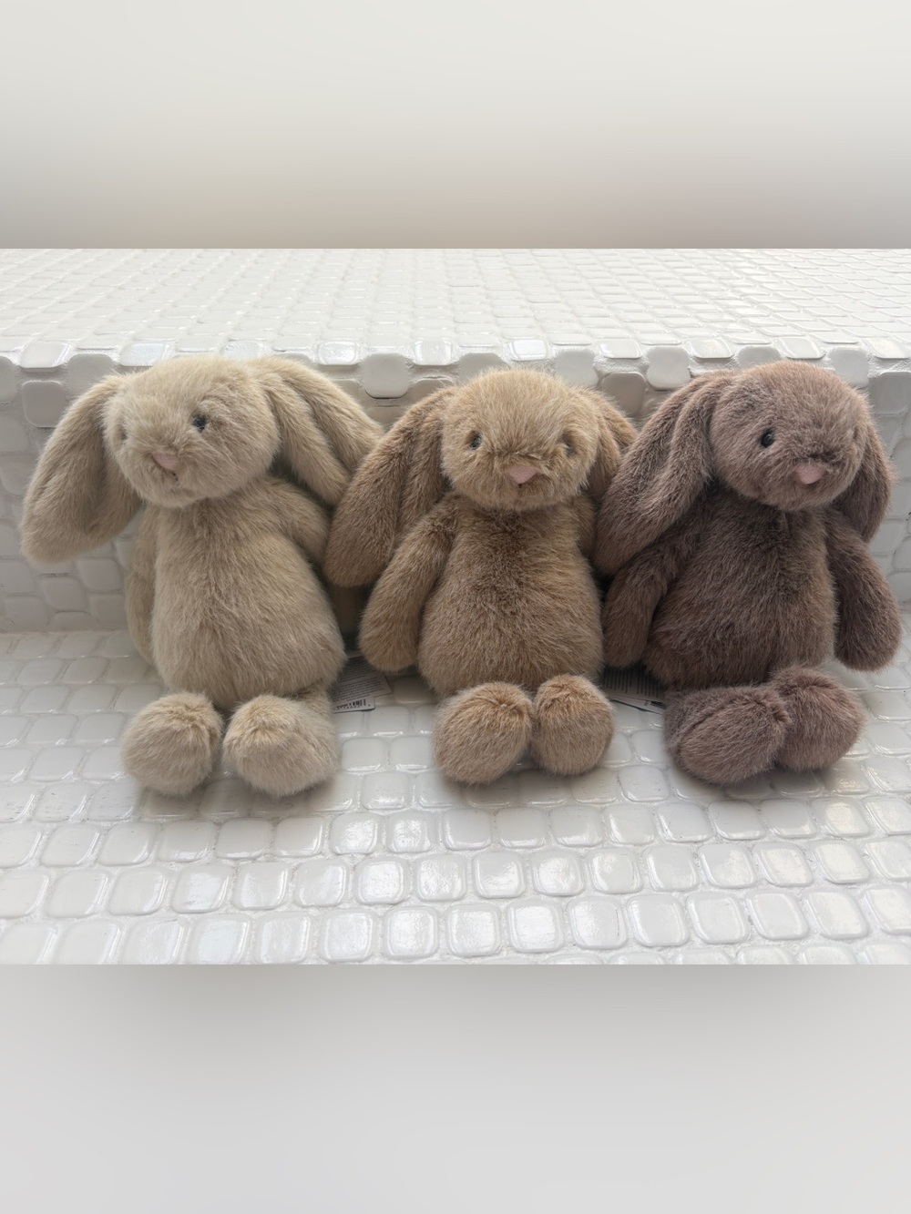 Jellycat Flufflet Bunnies, lot of 3